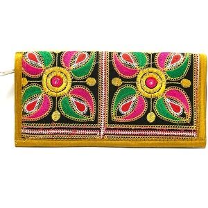 Embroidered Multicolor Women’s Clutch Wallet